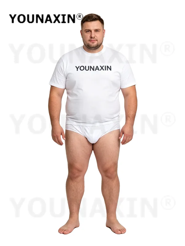 7 Pieces Overweight Men's Big And Tall White Briefs Cotton Plus Size Underwear Panties Undies L XL 2XL 3XL 4XL 5XL 6XL 7XL 8XL