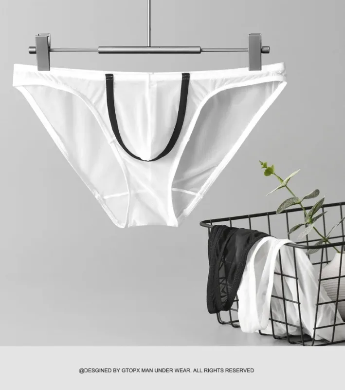 MAN Men Underwear Sexy Low Rise Briefs Tangas Sexis De Hombre Breathable Men Underwear Brief 2-Pack