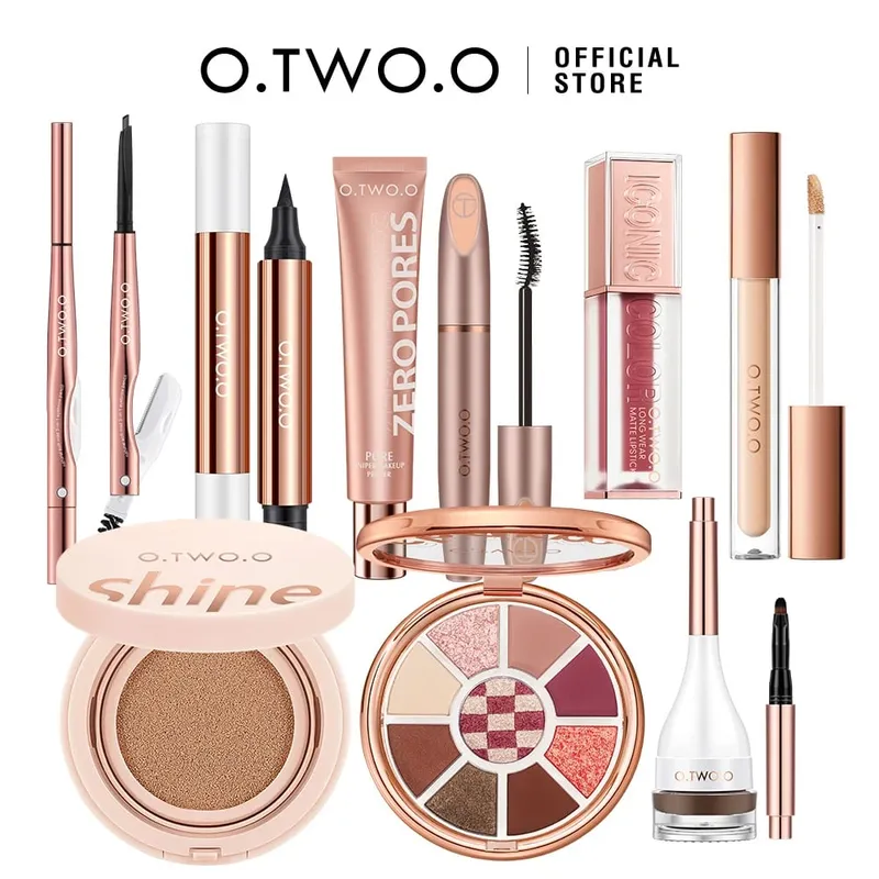 O.TWO.O סט איפור מלא 10 יחידות ערכת קוסמטיקה Mascara Eyeliner Foundation BB Cream Air Cushion Concealer איפור שפתון לאישה
