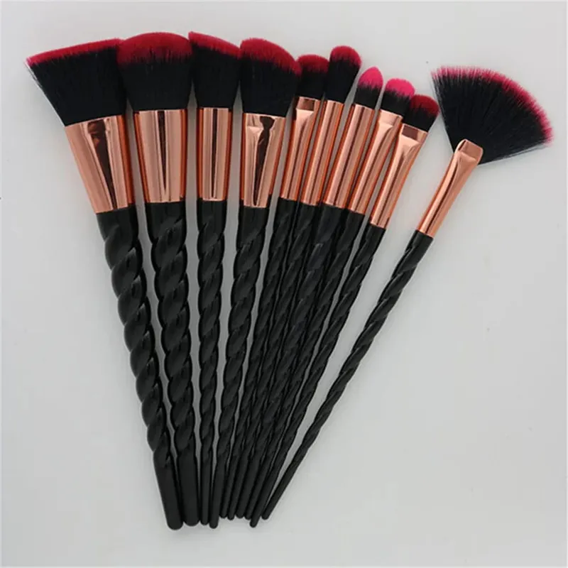 10pcs Makeup Brushes Set Soft Hair Foundation Brush Powder Blush Contour Eyeshadow Eyeshadow Women Cosmetic Blending Make Up Tools — image 10
