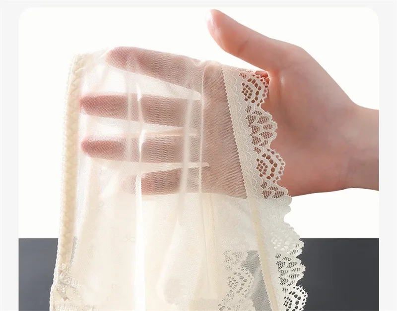 Soft men's underwear bow print lace calzoncillos hombre 3D space adults 18 plus size cueca nude feeling sissy cuecas masculino