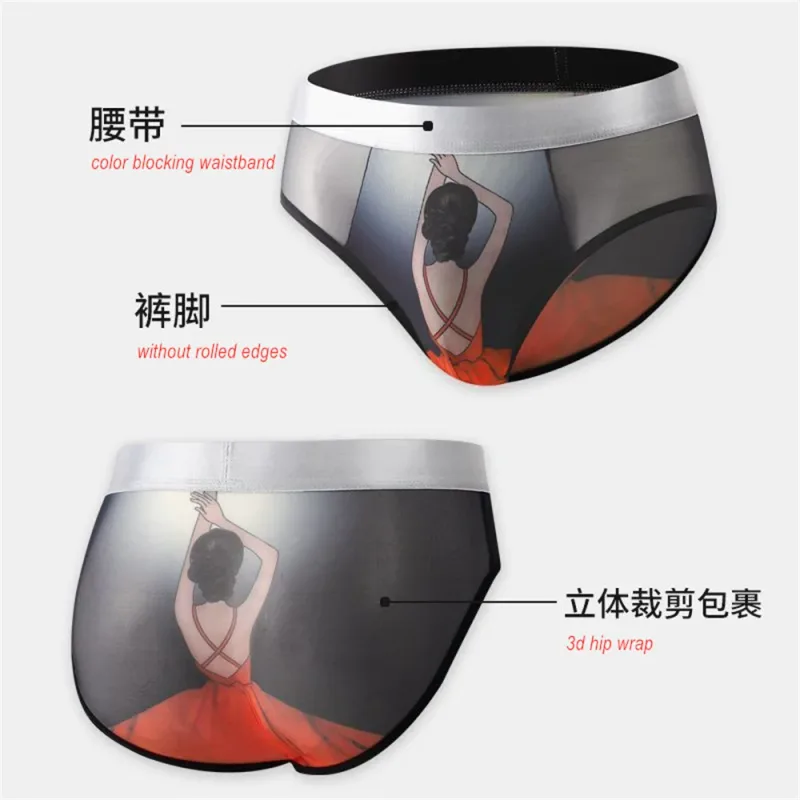 Novelty Cartoon Mesh Briefs Men Underwear NEW 2026 Male U Convex Pouch Underpants Plus Size XL-4XL