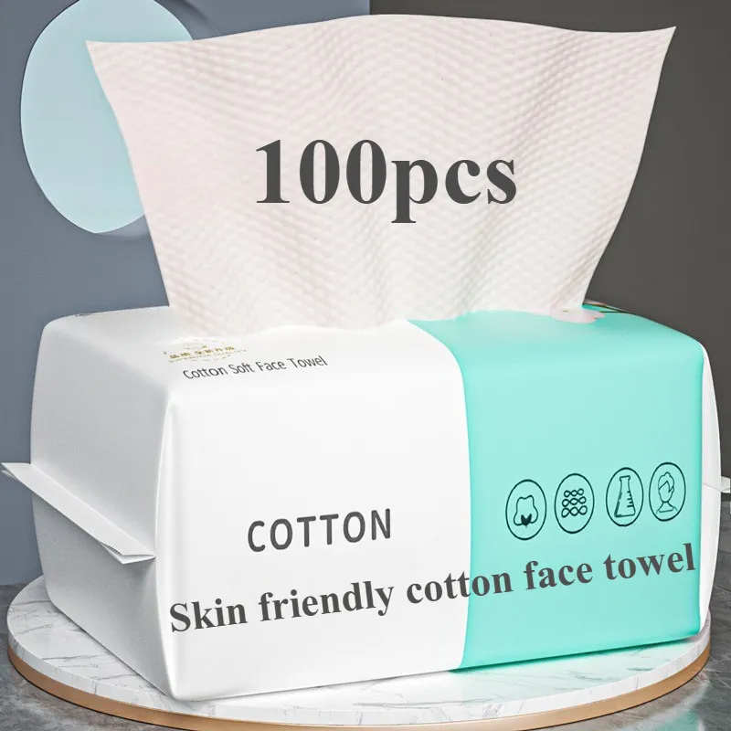 Reusable thickened face towel Isang pack ng 50/100 piraso bawat pack Travel cleanser wet dry makeup remover cotton soft fabric tool