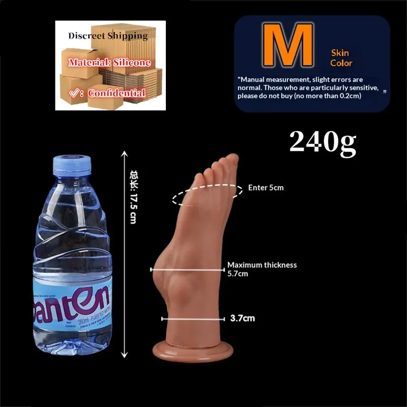 Tapón Anal estilo pies, tapón Anal grande de silicona, consolador masturbador profundo, estimulador dilatador, consolador Anal, juguete sexual para adultos para mujeres