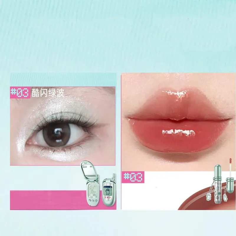 Σετ δώρου Little Ondine Makeup Cream Balm Lip Glaze Μολύβι φρυδιών & Setting Powder Beauty Collection