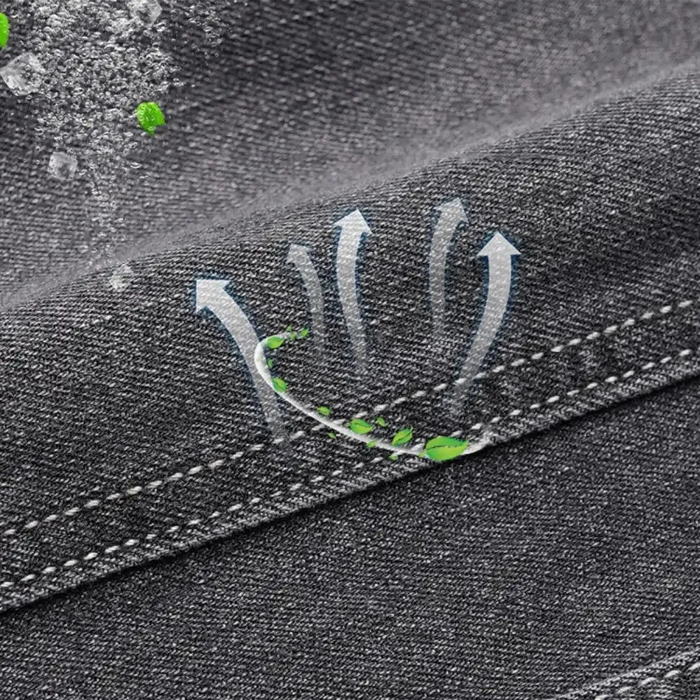 Harem Jeans with Leg Bindings Pockets Elastic Waist Adjustable Drawstrings Men Jeans Solid Color Street Style Jogger Pants