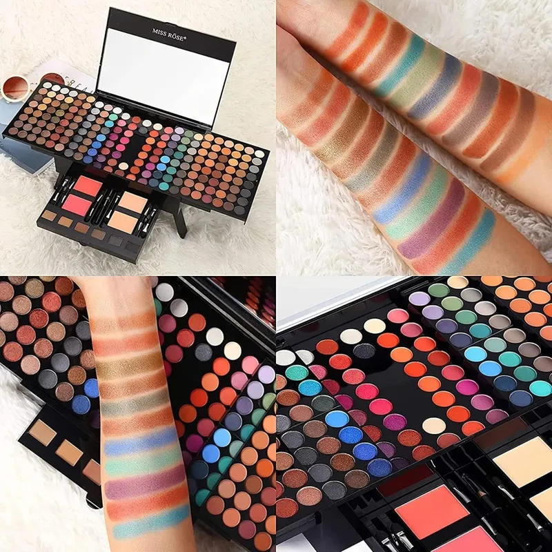 180 Έγχρωμη θήκη για πιάνο Eye Shadow Powder Blusher Σετ πλάκα μακιγιάζ Πολυλειτουργικό κουτί μακιγιάζ Δώρο ανθεκτικό και φορητό