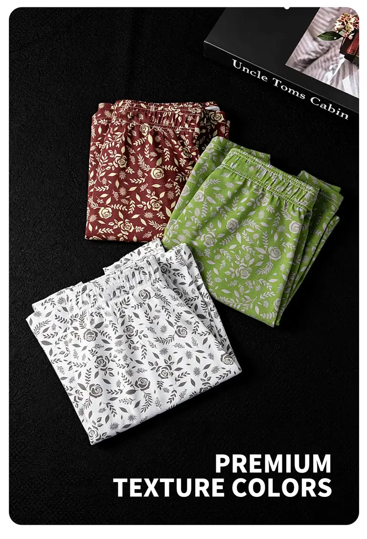 MiiOW 3/4/6Pcs Cotton Breathable Men Underwear Boxers Rose Print Man Underpants Skin-friendly Softness Mens Panties Boxer Briefs