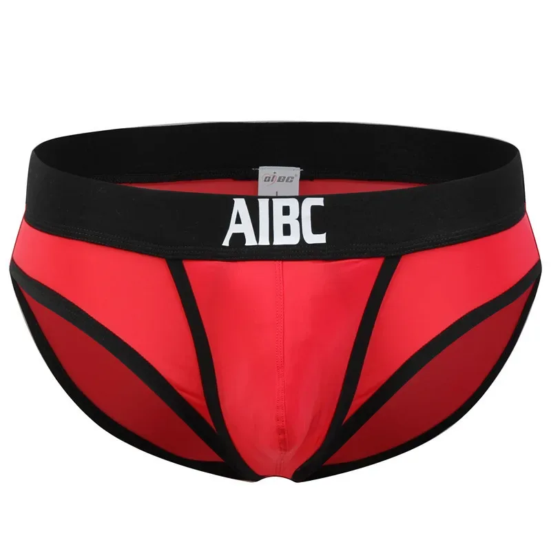 Ice Silk Underwear For Men Big Pouch Open Front Briefs Low Rise Underpants Gun Separation Breathable