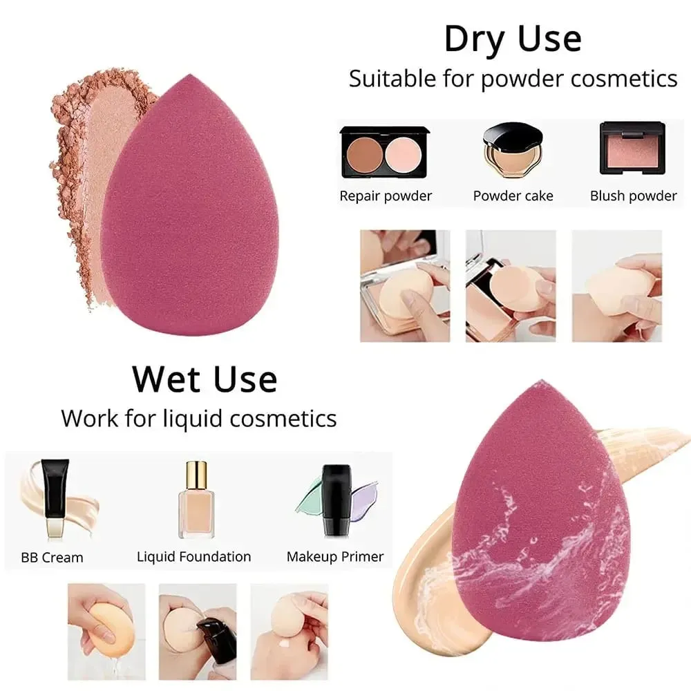 14Pcs Makeup Sponge Cosmetic Blender Beauty Egg Foundation Sponges Puff Powder Puffs Make Up Accessory Pambabae Makeup Tools