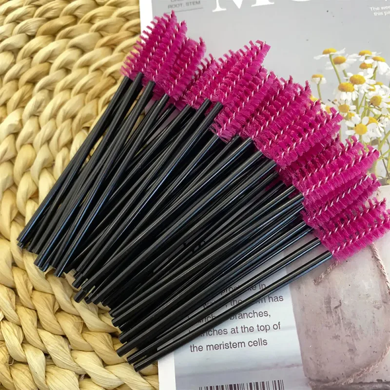 500 τμχ Mascara Wands Βούρτσες Βλεφαρίδων Μίας Χρήσης Eyelash Spoolies Applicator for Eyelash Extension Makeup Tool