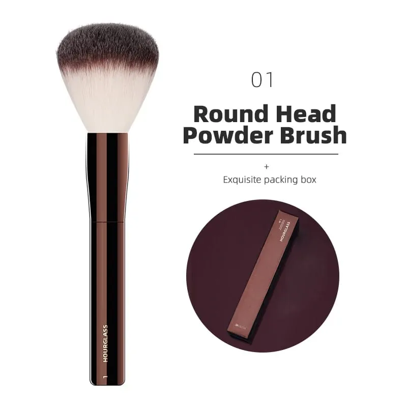 Hourglass Makeup Brush Lahat ng Uri ng Eyeshadow Foundation Concealer Powder Bronzer Blusher Eyeliner Retractable Professional Brushes