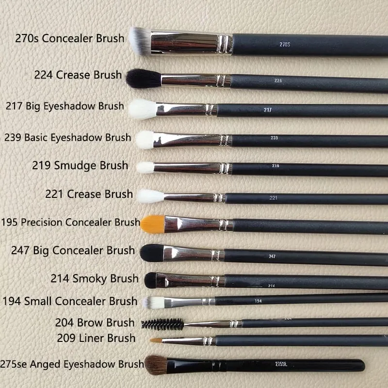 1pc M-serie make-upborstels Poedercontour Oogschaduw Make-upborstel Dierenhaar Houten handvat Hoge kwaliteit cosmetisch hulpmiddel Kunstenaar