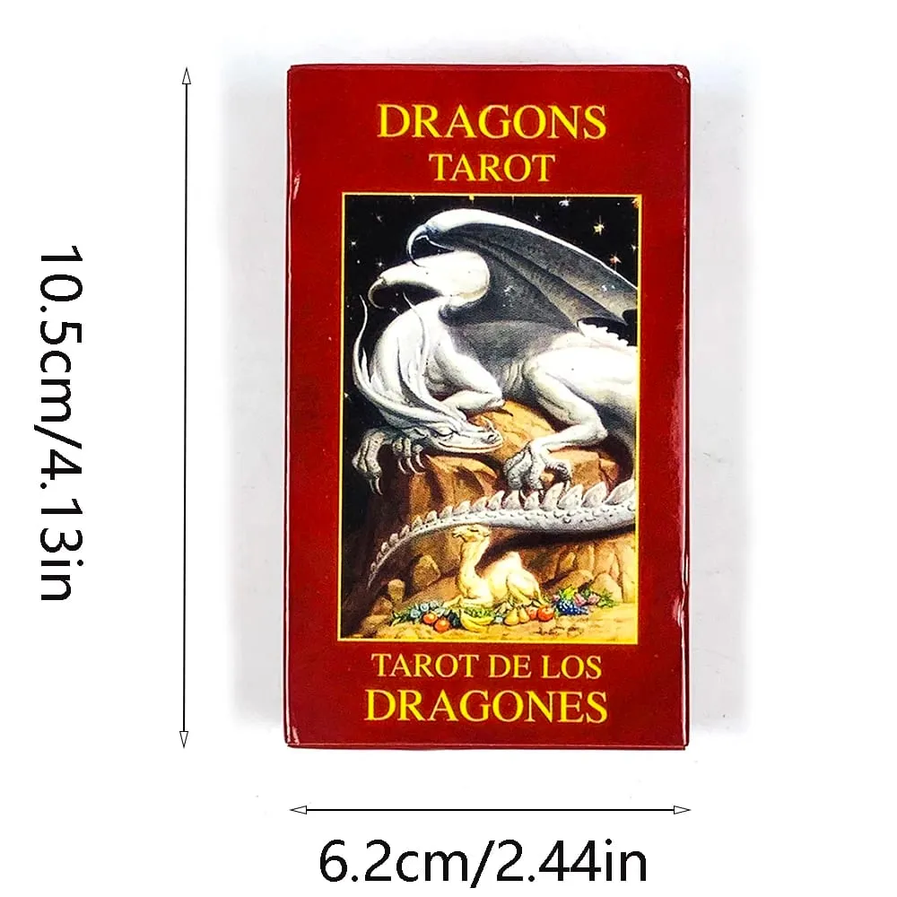 Sárkányok Tarot Kártyák 78 Tarot Pakli Mitikus Dragon Art Jóslás Társasjáték Lelki útmutatás kártyák Tarot gyűjtőknek