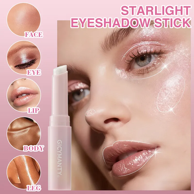 Shimmer Eyeshadow Stick Quick-Dry Film Locking Light που δεν ξεθωριάζει Sparkle Eye Shadow Face Body Lip Highlighter — image 6