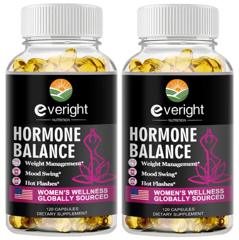 Kumpletong Herbal Menopause Supplement para sa Kababaihan-Multibenefit Menopause Relief Hormone Balanse para sa Night Sweats Mood 120 CAPSULES