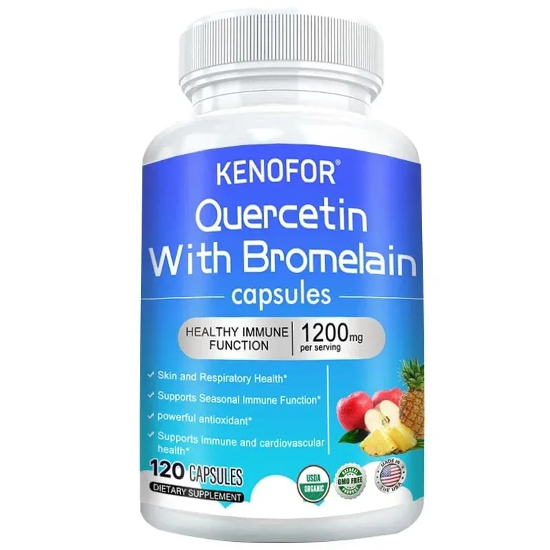 Bromelain Capsules- with Quercetin Zinc Extract Improves Digestion Joint Health Nutrient Absorption Immune Support