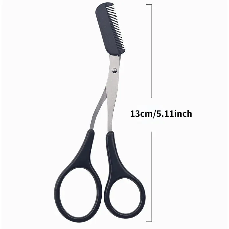 3pcs Wenkbrauw Trimmen Gereedschap Rvs Wenkbrauw Pincet Schaar met Kam Scheermes Makeup Tools Gezichtsverzorging