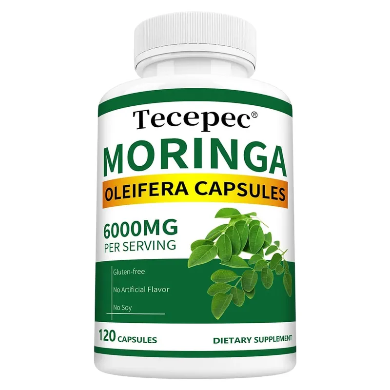 Βιολογικές Κάψουλες Moringa 6000mg Αντιοξειδωτικό Ενισχύει την Ενέργεια και τον Μεταβολισμό Υποστήριξη Ανοσοποιητικού Πεπτικού Υγεία Εγκεφάλου και Καρδιάς