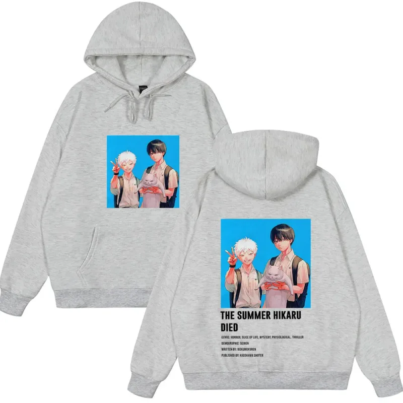 Anime The Summer Hikaru Died Hoodies Hikaru Yoshiki Manga Hoodies Men Women Casual Clothing Cozy Long Sleeve Funny Streetwears