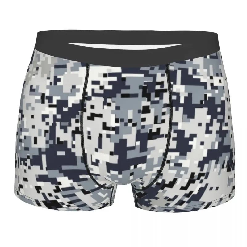 Muž Cool WW2 Camo Spodní prádlo Německo Arm Vojenské Maskovací Boxer Kalhotky Strečové šortky Kalhotky Kalhotky