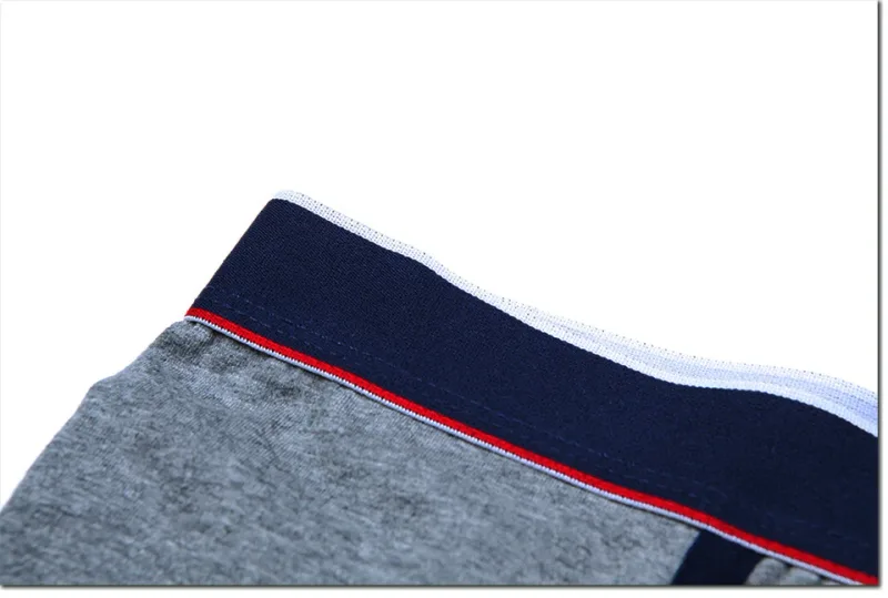 6 Pieces Solid Color Men's Panties BONITOS Letter Waistband Boxer Briefs Cotton Underwear Mens Boxers Classic Men Underpants