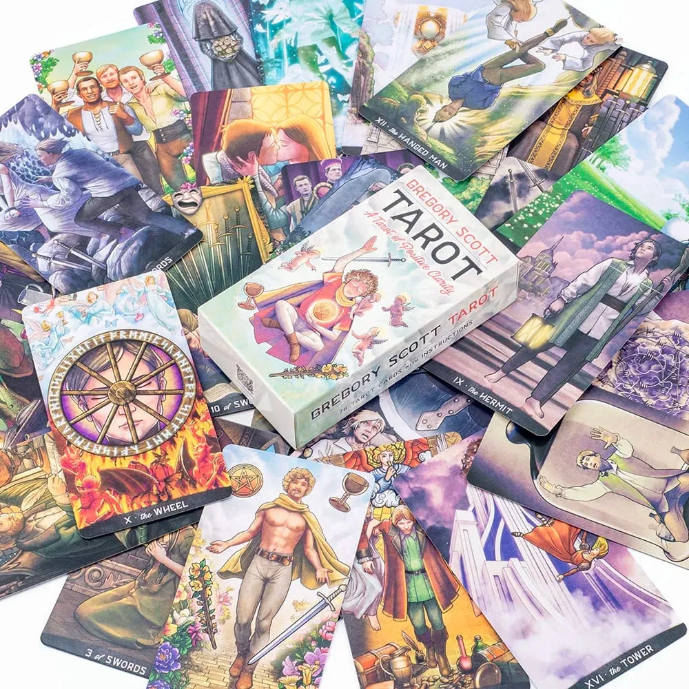 Gregory Scott Tarot 78-Card Deck Επιτραπέζια Κάρτες Ομαδικών Παιχνιδιών για Πάρτυ Precognition & Divinatio Oracle Set 11,1*6,1cm