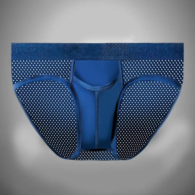 Bullet Separation Panties Men's Sexy U-Convex Briefs Vein Ice Silk Scrotal Rim Sperm Cord Shorts Varicose Heads