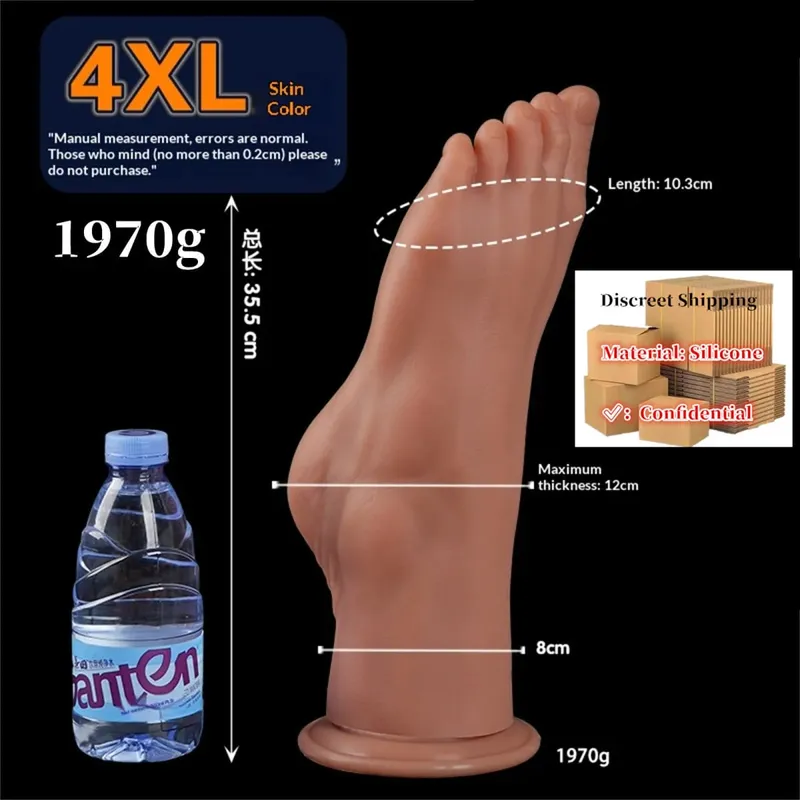 Tapón Anal estilo pies, tapón Anal grande de silicona, consolador masturbador profundo, estimulador dilatador, consolador Anal, juguete sexual para adultos para mujeres