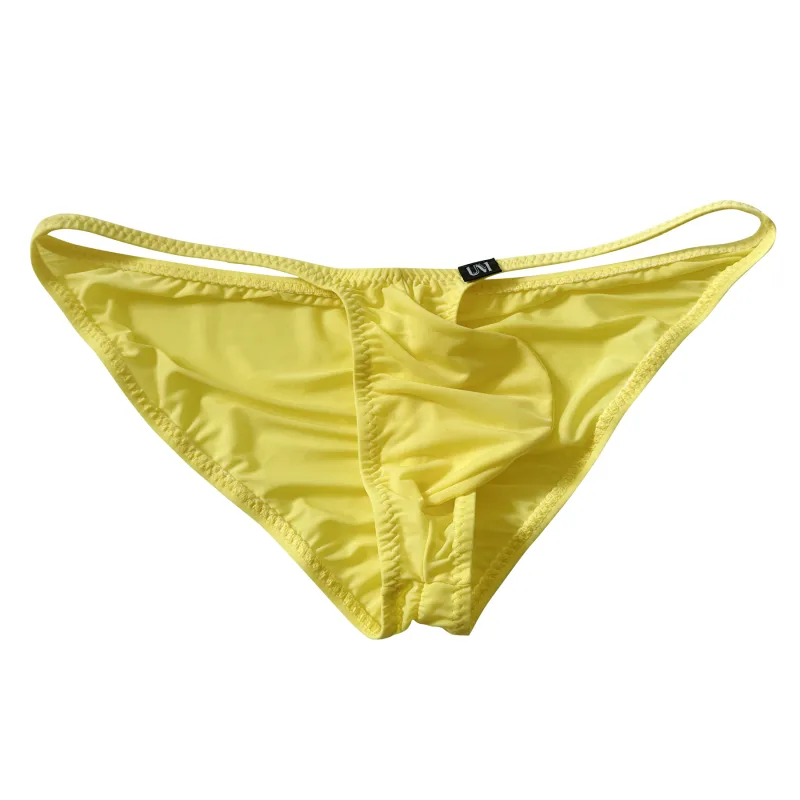 Ultra Low Waist Men's Briefs Thin Ice Translucent Sexy Underwear Comfortable Modern Fashion Buttock Highlighting Male Briefs