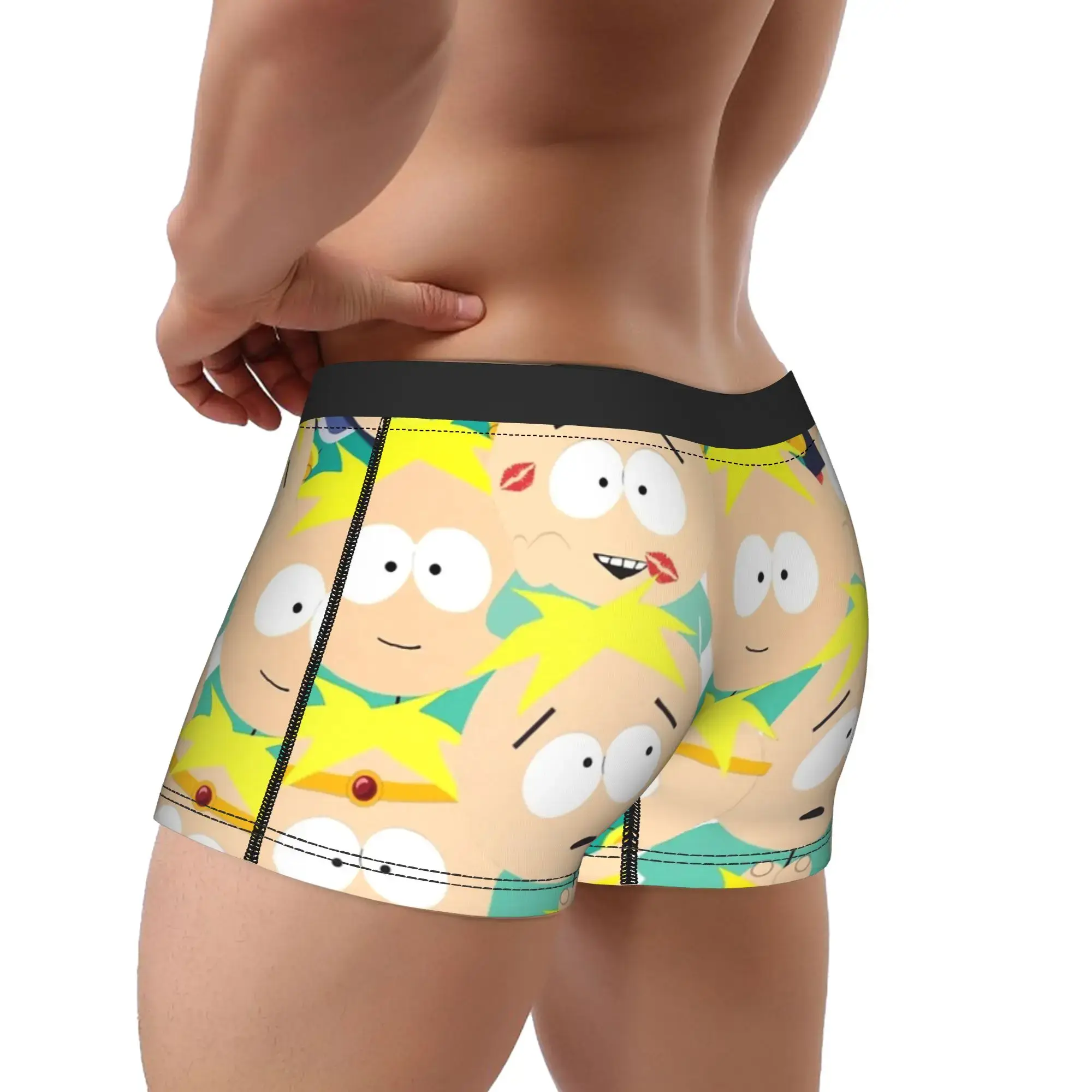 Men South Cartoon Park Butters Stotch Collage Long Underwear Hot Boxer Briefs Shorts Panties Male Soft Underpants M-XXL