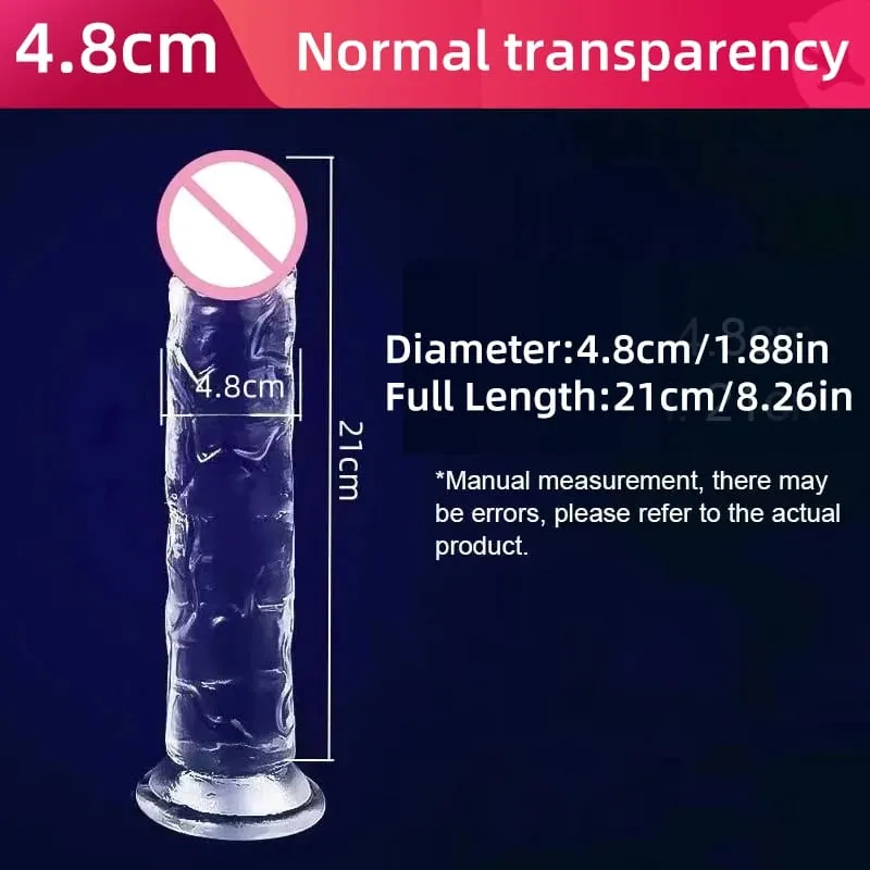 Transparent Big Dick 13 Sizes Realistic Jelly Dildo Women Gay Anal Sex Toys Soft Clitoris Vaginal Masturbators Penis Suction Cup