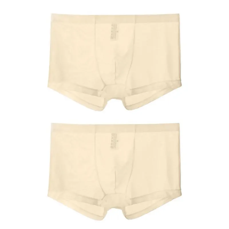 Transparante Boxers voor Mannen Doorzien Mannelijke Onderbroeken Sexy Mesh Lage Taille Ijs Zijde Dunne Koeling Heren Slipje Heren Ondergoed