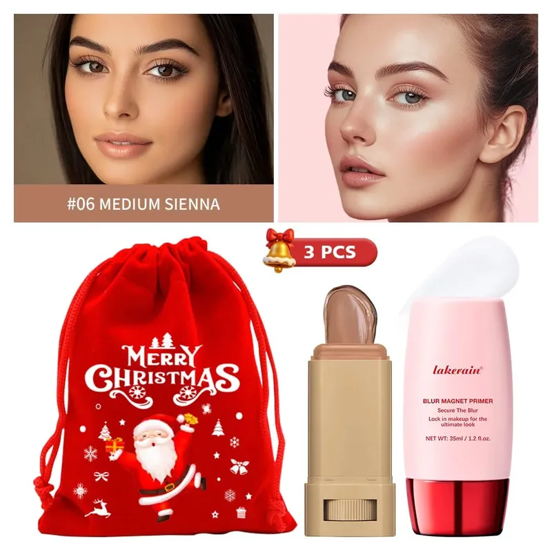 Blur Magnet Primer & Eraser Foundation Stick Μακράς διάρκειας Πόρων Ελαχιστοποιώντας Λάδι Μακιγιάζ Ομαλού Προσώπου Ματ Χριστουγεννιάτικο Δώρο