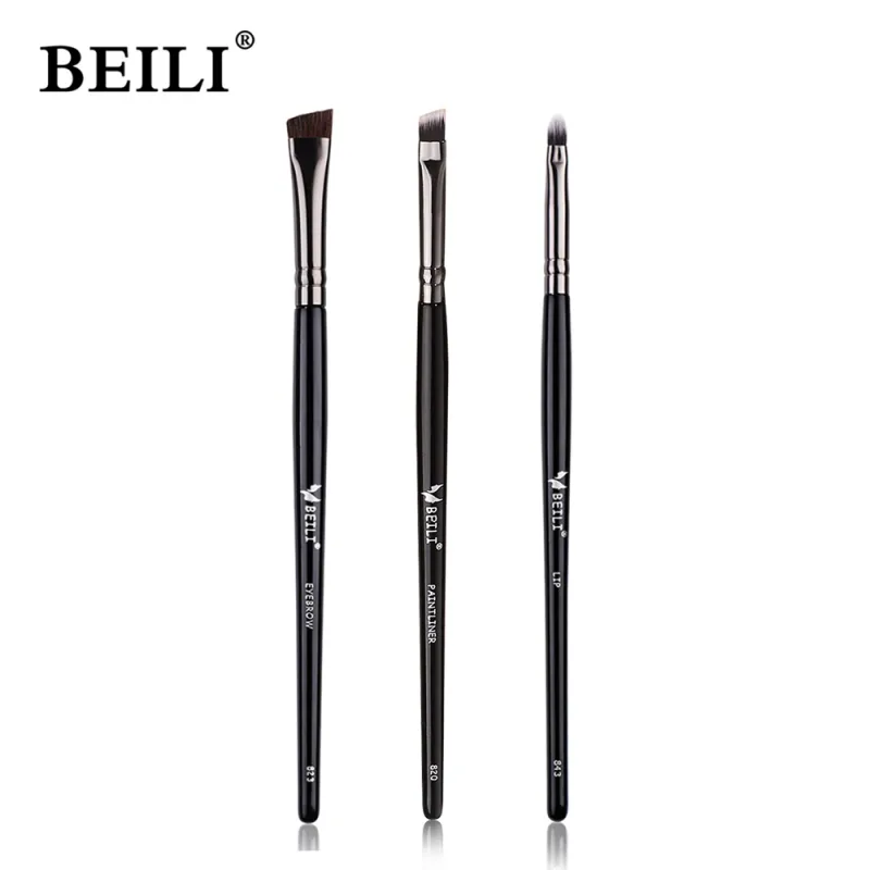 4st Sickle Blade Eyeliner Brush Ultra Tunn Flat Fin Eye Liner Makeup Borstar Flat Eyeliner Brush Ögonbryn Make Up Brush