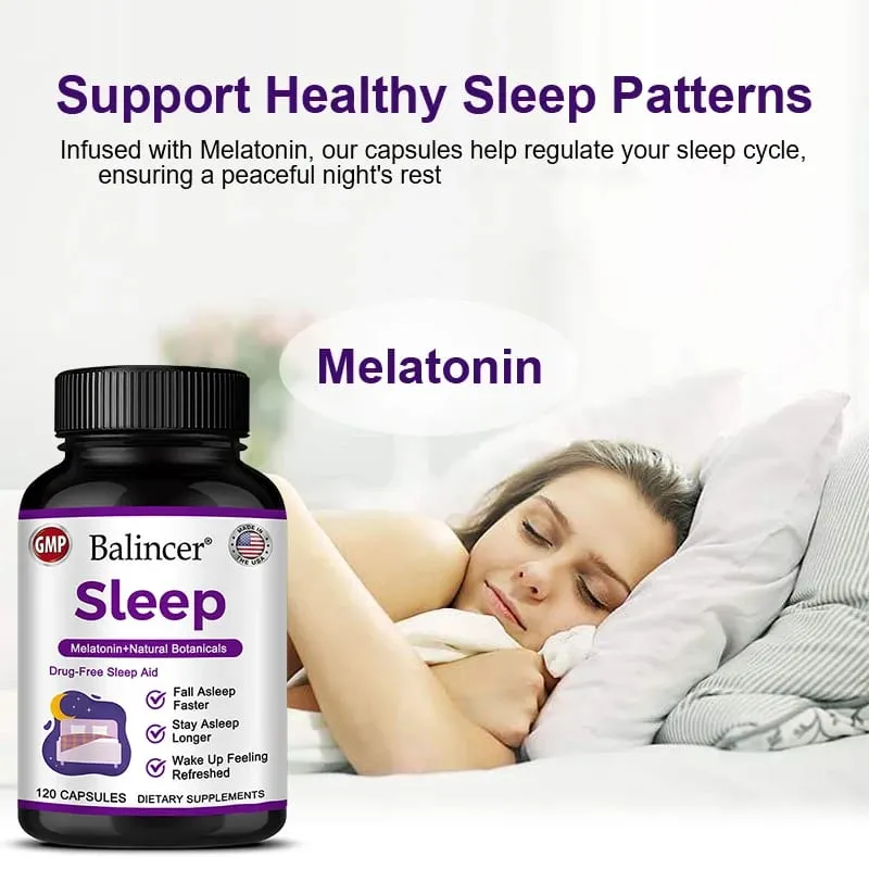 Valerian Root - Suporta para sa Kalmado at Relaksasyon Upang Maghanda para sa Kalusugan ng Sleep Nervous System na may Melatonin Extract 120 Capsules
