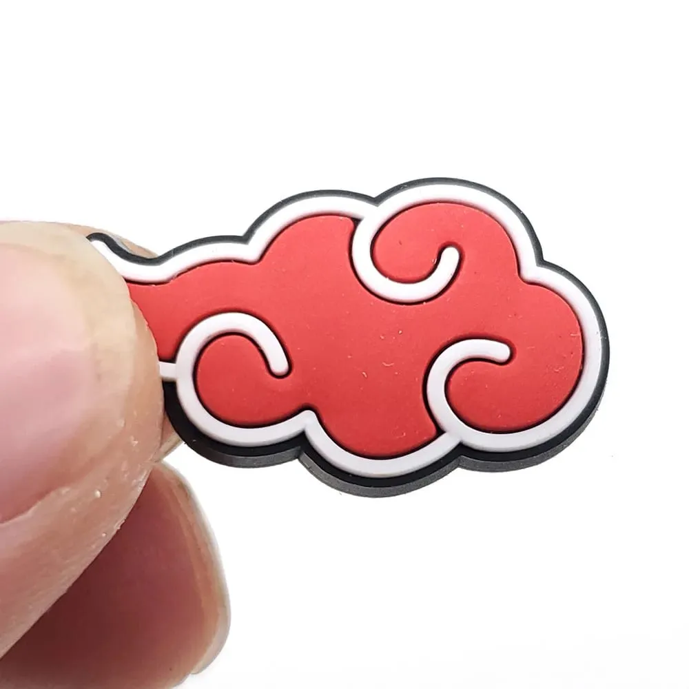 "Naruto merchandise Akatsuki organization logo shoe charms shoes with holes buckle DIY men's wholesale"