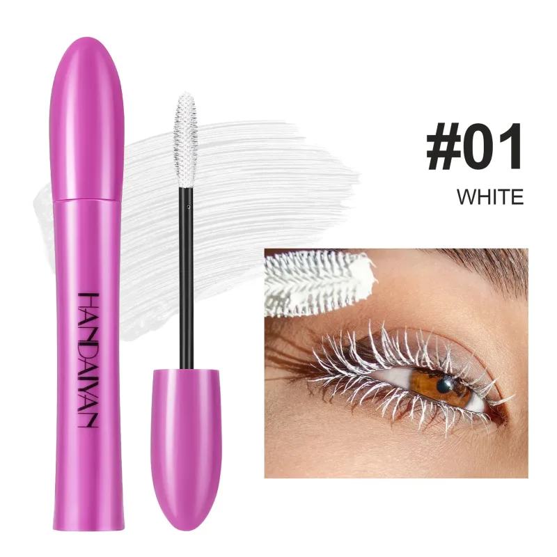 10 Χρώματα αδιάβροχη μάσκαρα όγκου Smudge-Proof Curling μακράς διαρκείας Sapphire Blue Pink Mascara for Eye Makeup Cosmetics