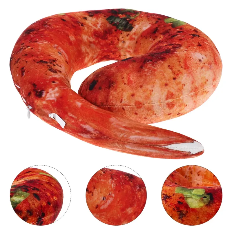 Grilled Shrimp Neck Pillow Realistic Coo
