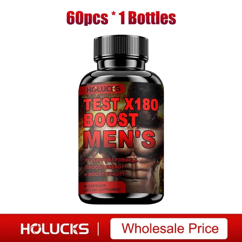 Thử nghiệm X180 Boost Hỗ trợ 9 trong 1 T dành cho nam giới với D-Aspartic Acid Fenugreek Tribulus Terrestris Tăng cường sức sống và hiệu suất