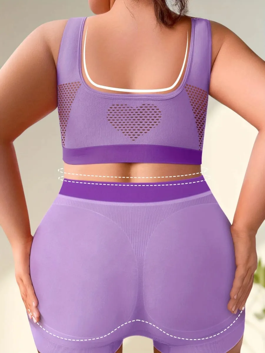 1sET Női fehérnemű szett Nagy méretű Bralette Seamless Melltartó Kényelmes Lélegző Sport Melltartó Stretch Fabric Boxer