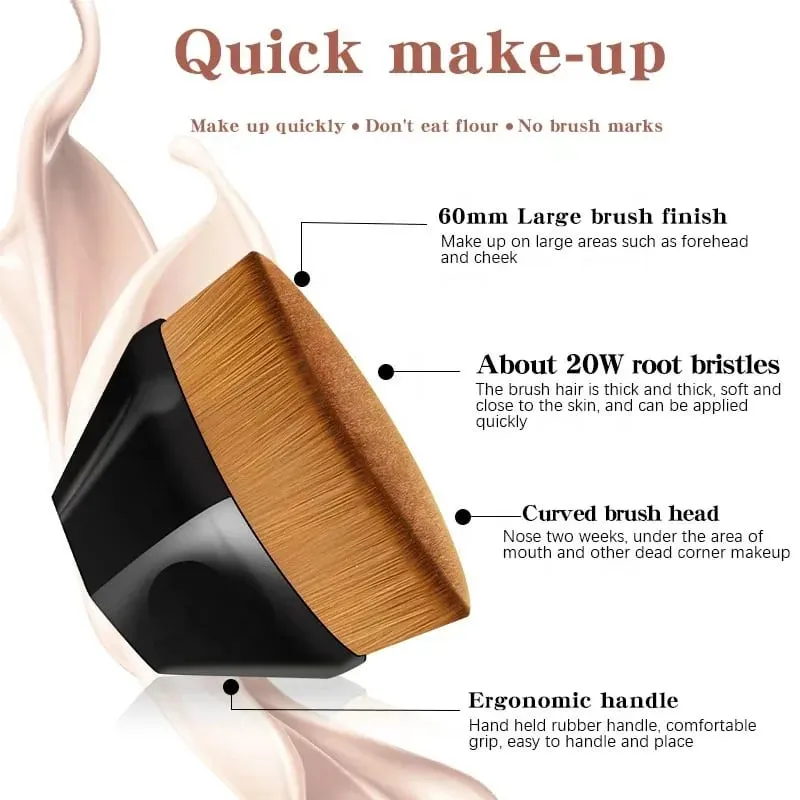 1/2 Buah Kuas Rias Ajaib Baru Kuas Perona Wajah Bedak Kecantikan Kuas Foundation Profesional Portabel Alas Lembut Kosmetik Besar