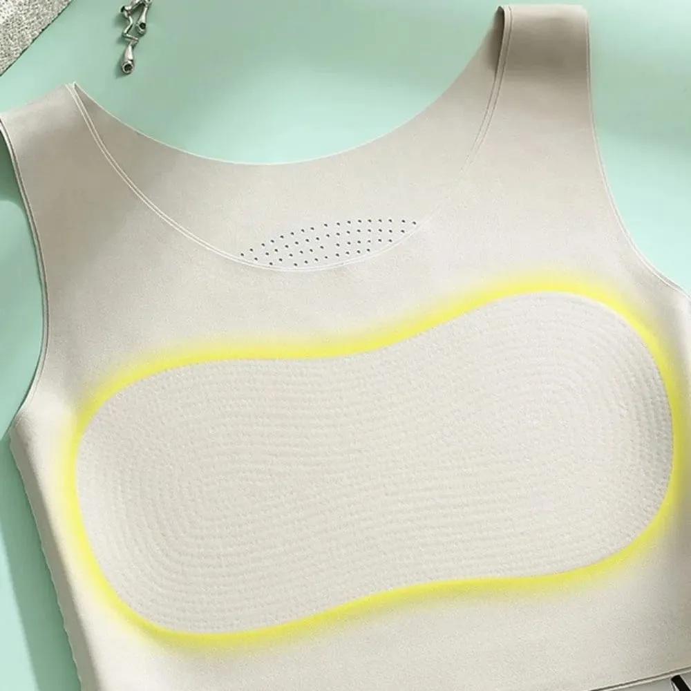 S/M/L/XL/XXL Mellre kötő fehérnemű Jégselyem anyag Fix kupa láthatatlan varrat nélküli melltartó Puha acél gyűrű hát nélküli stílus
