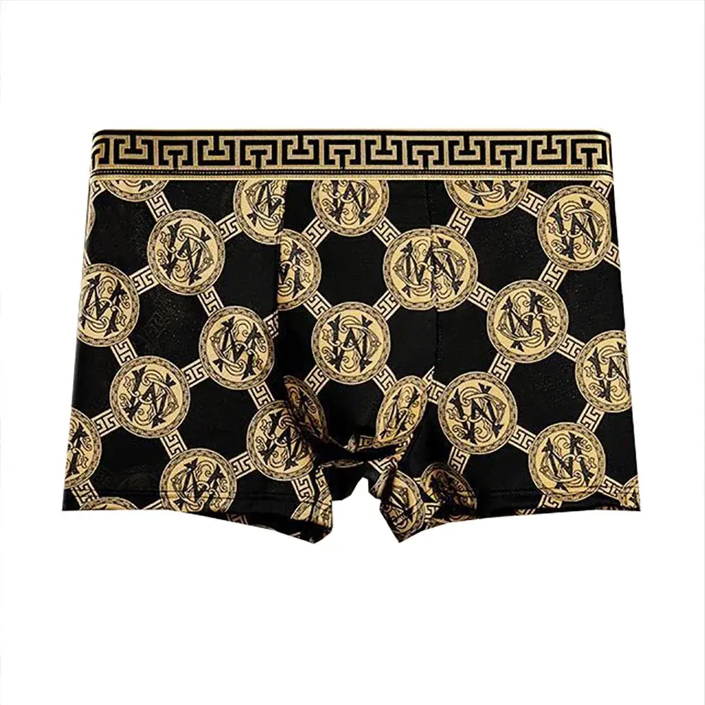 4pcs/lot Men's Underwear Retro Print Men's Boxer 2026 New Arrival Men's Underpant Sports Quick Dry Breathable Men's Panties