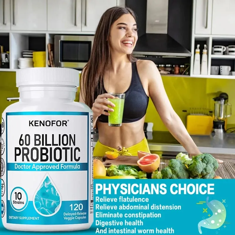 60 Bilyong Probiotic Supplement - 10 Natatanging Strain + Organic Prebiotics - Suporta sa Pagpapalakas ng Immune System sa Gut at Digestive Health — image 6