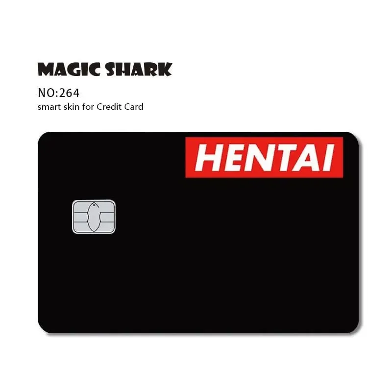 Magic Shark Dog Meme Hunter Stanks 3M מט PVC קדמי מדבקה כיסוי עור לכרטיס אשראי בנקאי