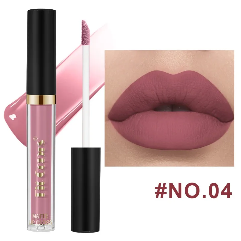 Fit Colors Long-lasting Matte Lipstick Non Stick Moisturizing Lip Gloss Waterproof Makeup Lip Glaze Sexy Purple Red Lipsticks