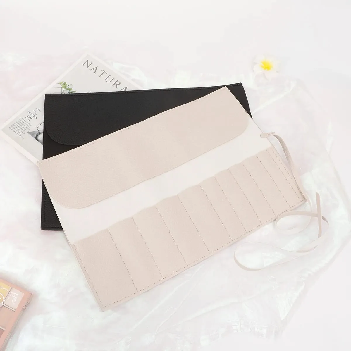 Θήκη για πινέλο μακιγιάζ Roll Up Organizer πινέλα μακιγιάζ Ταξιδιωτικά πινέλα μακιγιάζ Τσάντα καλλυντικές τσάντες Θήκη για γυναίκες Βούρτσες φρυδιών