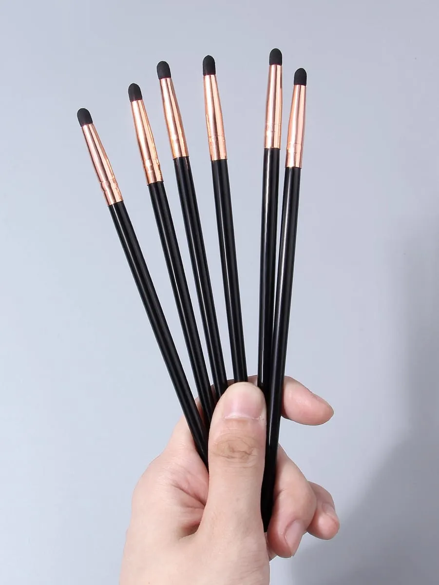 1Pc/6Pcs Sponge Makeup Brush Set Unisex Concealer/Eyeshadow/Tear Trough Brushes para sa Liquid at Cream na Makeup Ideal na Regalo sa Kosmetiko