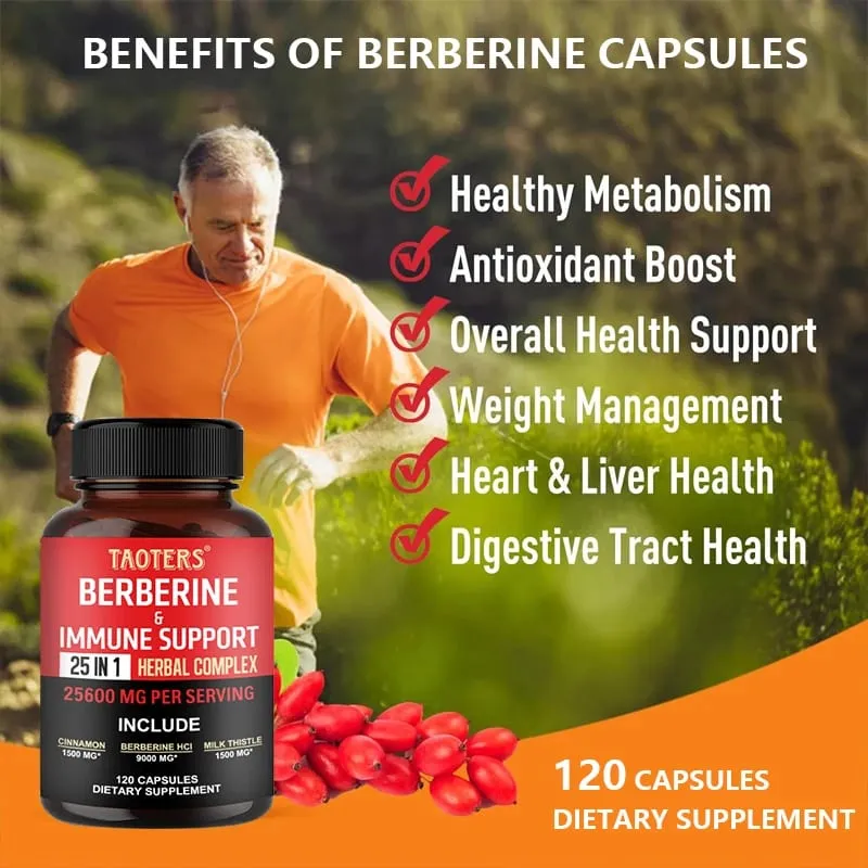Berberine Capsules Contain Ceylon Cinnamon and Milk Thistle To Support Glucose Balance Liver Health Digestion and Weight Loss — image 2